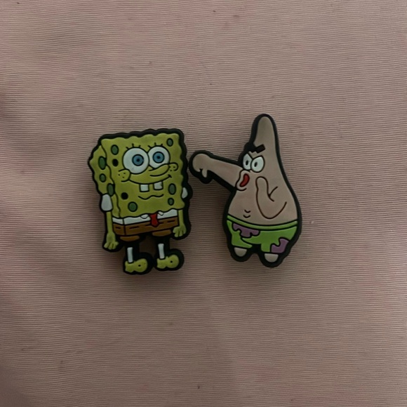 Patrick and SpongeBob croc pins - Picture 1 of 1